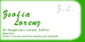 zsofia lorenz business card