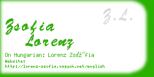 zsofia lorenz business card